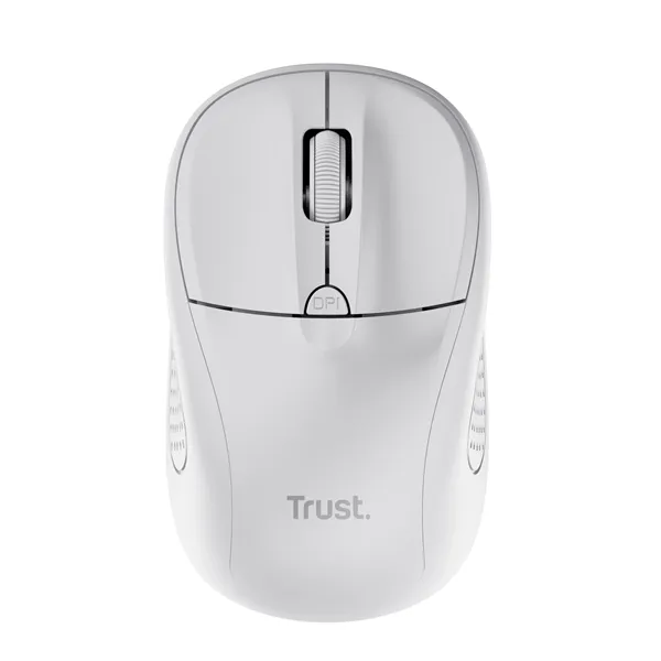 Ratón Mini Inalámbrico Trust Primo/ Hasta 1600 DPI/ Blanco mate