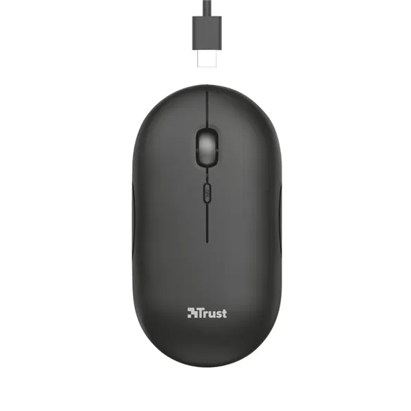 Ratón Inalámbrico por Bluetooth Trust Puck/ Batería recargable/ Hasta 1600 DPI