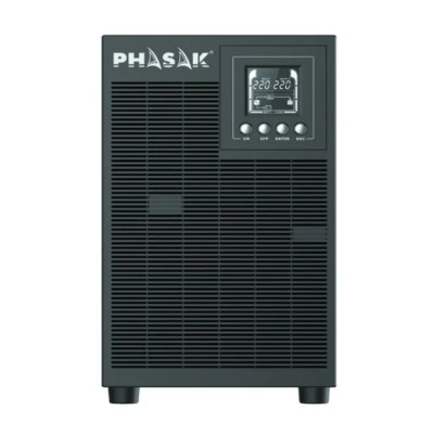 SAI Online Phasak 3000 VA Online LCD/ 3000VA-2700W/ 4 Salidas/