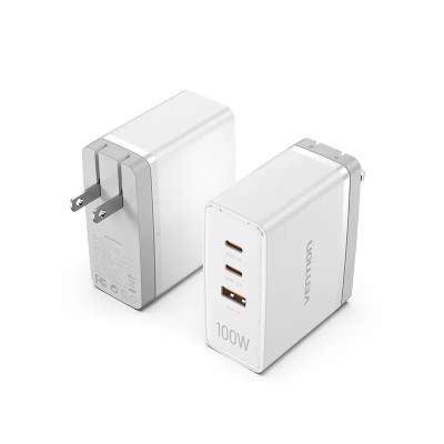 Cargador de Pared Vention FEGW0-EU/ 2xUSB Tipo-C/ 1xUSB/ 100W