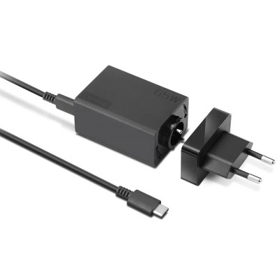 Lenovo Cargador portátil USB-C de 65W con cable USB-C de 1.8m