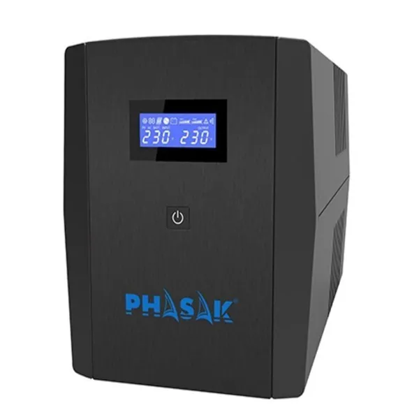 SAI Línea Interactiva Phasak SIRIUS 1260 VA Interactive/ 1260VA-720W/ 4 Salidas/ Formato Torre