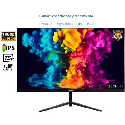 Iggual 24" Monitor LED IPS FHD 75Hz 5ms Slim HDMI/VGA