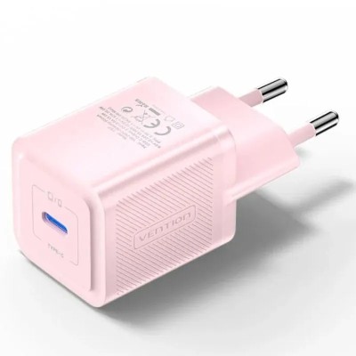 Cargador Gan de Pared Vention FEPP0-EU/ 1xUSB Tipo-C/ 20W