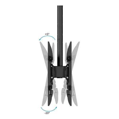 TooQ 6TSLI-XL-B Soporte XL TV de Techo para 2 Pantallas