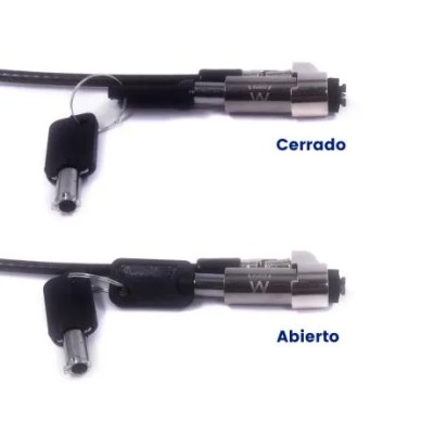 Ewent Cable de seguridad con ranura tipo nano y llaves de