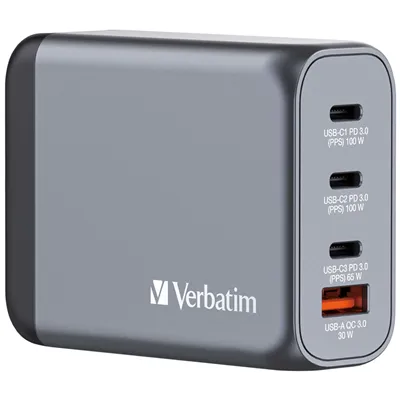 Cargador de Pared Universal Verbatim GNC-100/ 3xUSB Tipo-C/