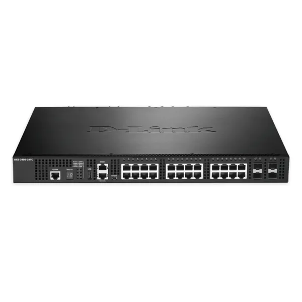 D-Link DXS-3400-24TC Switch Gestionado de 20 Puertos RJ45 Gigabit + 4 SFP Montaje en rack