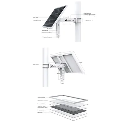 TP-Link Vigi SP9030 Panel solar de 90W Sistema de suministro de