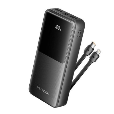 Powerbank 20000mAh Vention FHPB0/ 22.5W/ Negra/ Incluye Cable