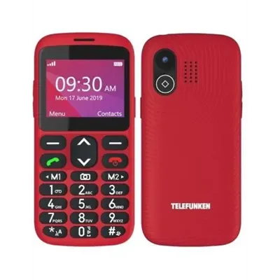 Teléfono Móvil Telefunken S520 para Personas Mayores/ Rojo