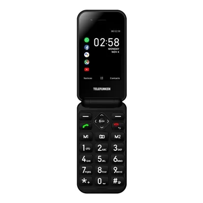 Teléfono Móvil Telefunken S740 para Personas Mayores/ Negro