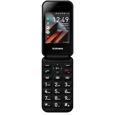 Teléfono Móvil Telefunken S740 para Personas Mayores/ Negro