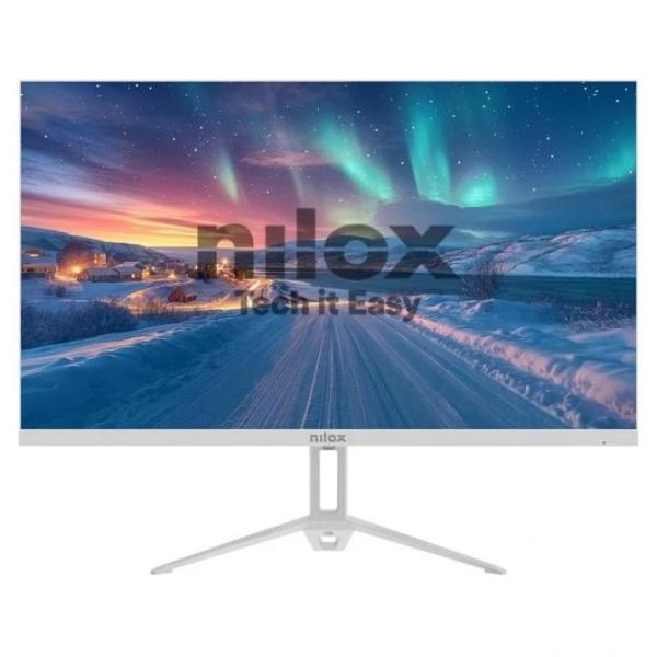 Monitor 24" Hdmi Vga Nilox Nxm24fhd100w Led Fhd 1920x1080 75hz 4ms 250cd/m² Vesa 75x75mm Blanco