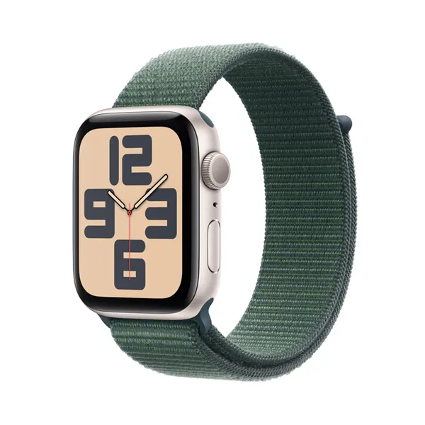 Apple Watch SE 2024 de 44mm GPS Aluminio Blanco Estrella con Correa Loop Deportiva Verde Lago