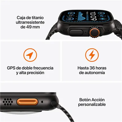 Apple Watch Ultra 2 2024 de 49mm GPS+Cellular Caja de Titanio