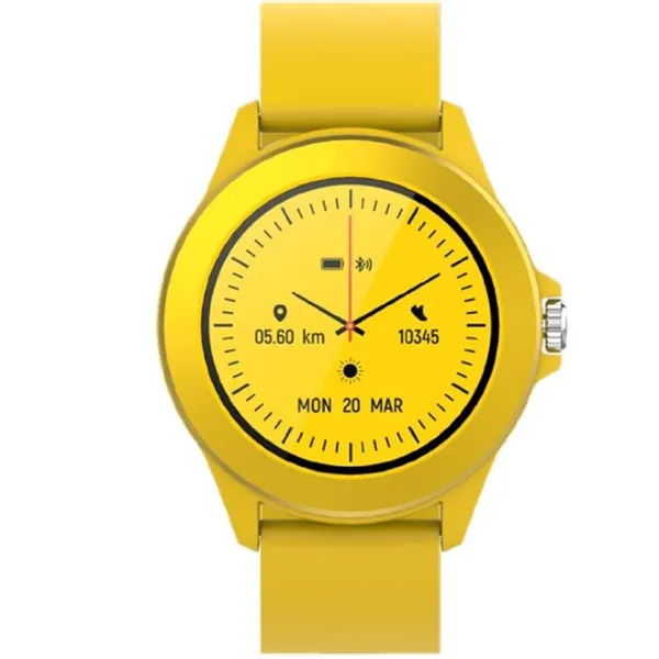 Smartwatch Forever Colorum CW-300/ Notificaciones/ Frecuencia Cardíaca/ Amarillo