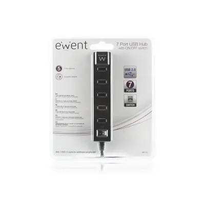 Ewent EW1130 HUB 7 Puertos USB 2.0 con interruptor on/off