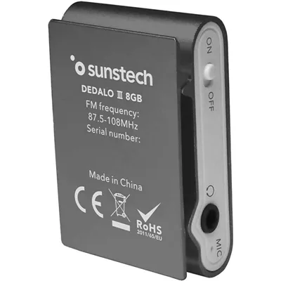 Reproductor MP3 Sunstech Dedalo III/ 8GB/ Radio FM/ Gris