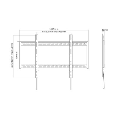 Soporte de Pared Fijo Aisens WT100F-067 para TV de 60-100'/