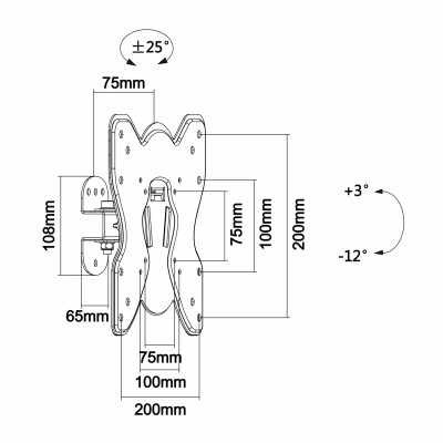 Soporte de Pared Giratorio/ Inclinable Aisens WT42TS-005 para