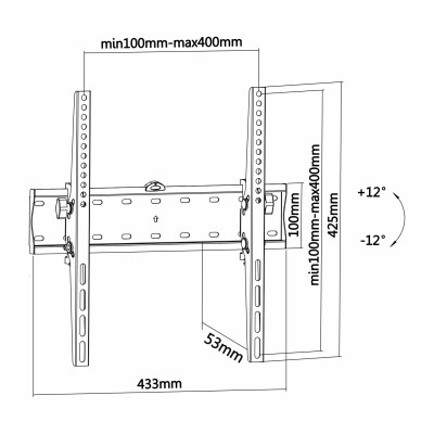 Soporte de Pared Inclinable Aisens WT55T-015 para TV de 32-55'/