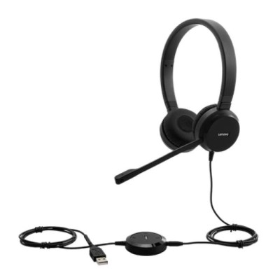 Lenovo Pro Wired Stereo VOIP Auriculares Alámbrico Diadema