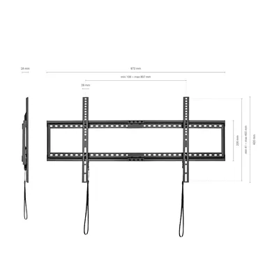 Soporte de Pared Fijo Aisens WT90F-119 para TV de 37-90'/ hasta