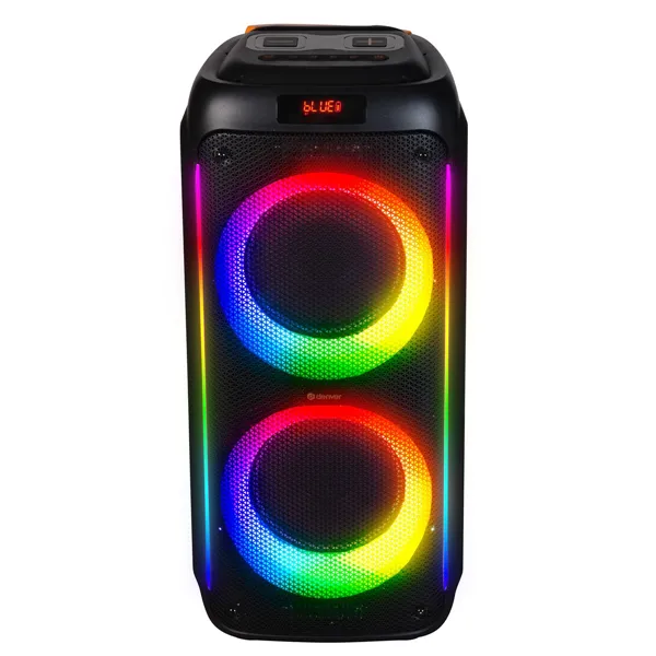 Denver TPS-458 Altavoz Bluetooth con bateria 4500mah portatol con 1000W - Luces RGB/Micrófono inalámbrico/USB/MicroSD/TWS