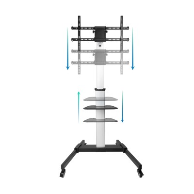 Soporte de Suelo Inclinable/ Ajustable con Ruedas TooQ