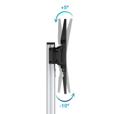 Soporte de Suelo Inclinable/ Ajustable con Ruedas TooQ