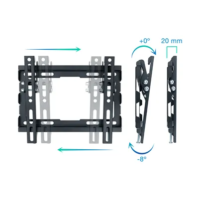 Soporte de Pared Inclinable TooQ LP1044T-B para TV de 23-43'/