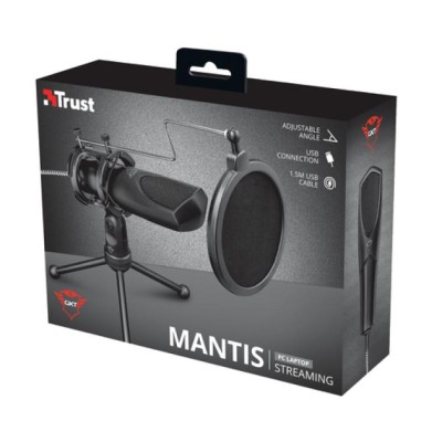 Trust GXT 232 Mantis Micrófono USB para PC con soporte y filtro