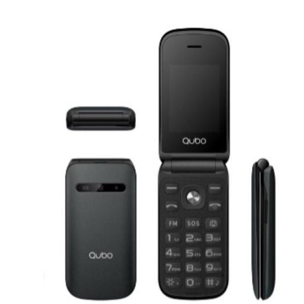 Qubo X-209BKMKII Negro Teléfono Móvil para Personas Mayores plegable teclas grandes