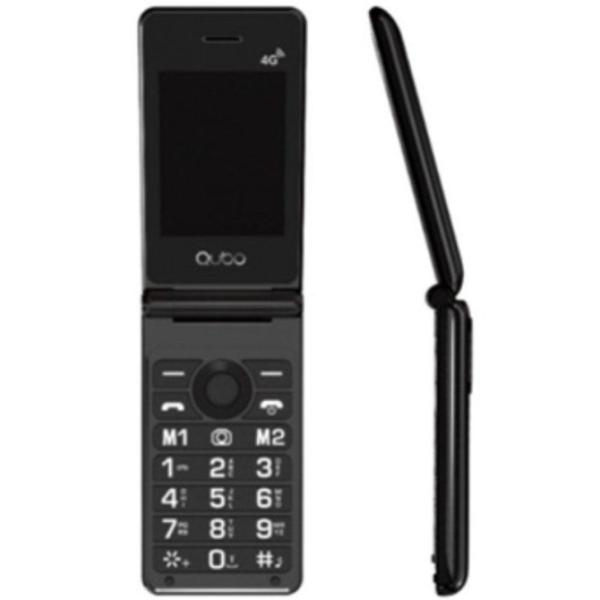 Qubo X-28 4G Negro Teléfono Móvil para Personas Mayores plegable teclas grandes