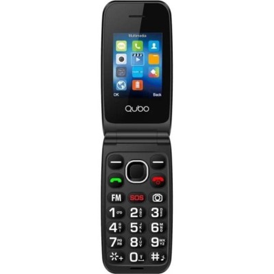 Qubo NEON2W-SOS Negro Teléfono Móvil para Personas Mayores