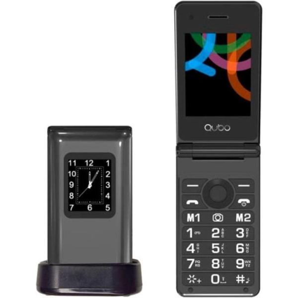 Qubo X-28BKC Negro Teléfono Móvil para Personas Mayores plegable teclas grandes