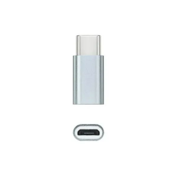 Adaptador Nanocable 10.02.0011/ USB Tipo-C Macho - MicroUSB Hembra