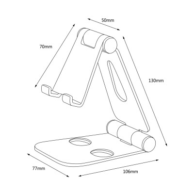 Soporte para Smartphone/Tablet Aisens MS2PXL-092/ Plata