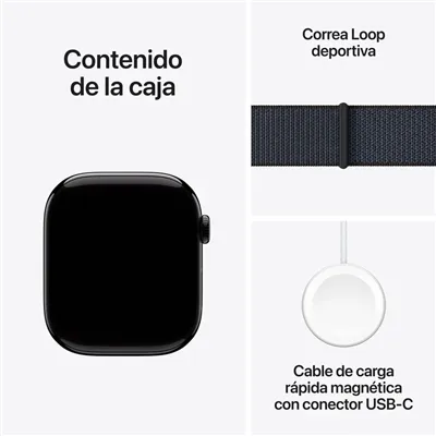 Apple Watch 10 2024 de 46mm GPS Caja de Aluminio Negro Azabache