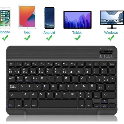 Funda con Teclado Just In Case 8327932 Bluetooth para Tablet