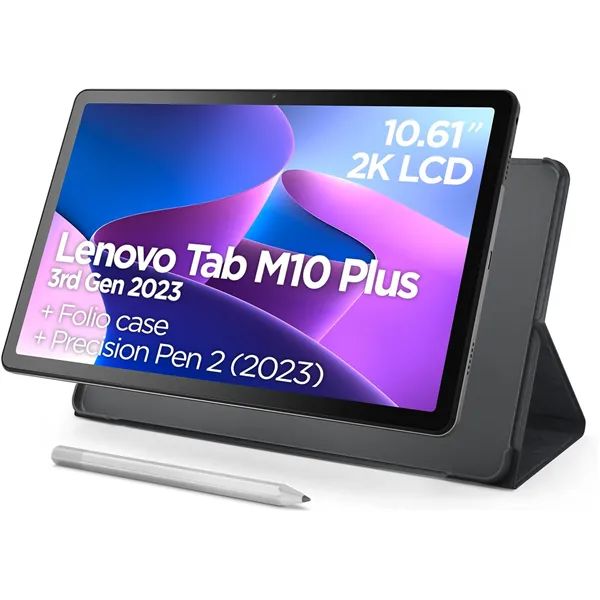 Lenovo Tab M10 Plus (3rd Gen) 10.6´ WIFI 128GB 4GB Octacore, Gris Tormenta Incluye Pen y Funda Folio