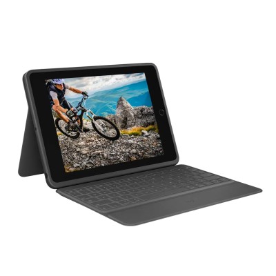 Funda con Teclado Logitech Rugged Folio para Tablets Apple iPad