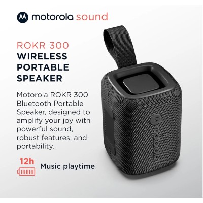 Motorola ROKR 300 Negro Altavoz Inalámbrico Bluetooth 5.3 7W