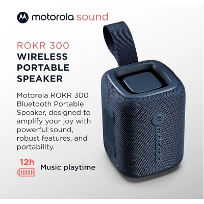 Motorola ROKR 300 Azul Altavoz Inalámbrico Bluetooth 5.3 7W