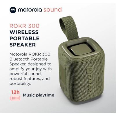 Motorola ROKR 300 Verde Altavoz Inalámbrico Bluetooth 5.3 7W