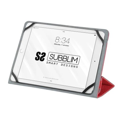 Funda Subblim Clever Stand para Tablets de 9'-10.1'/ Roja