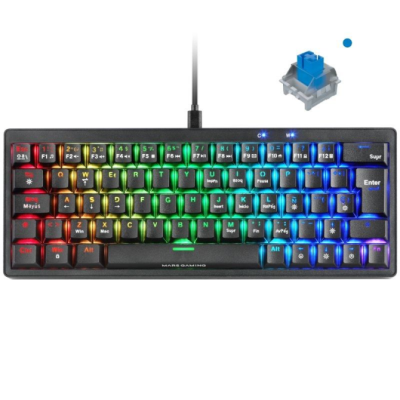 Teclado Gaming Mecánico Mars Gaming MKMINIPRO/ Switch Azul/