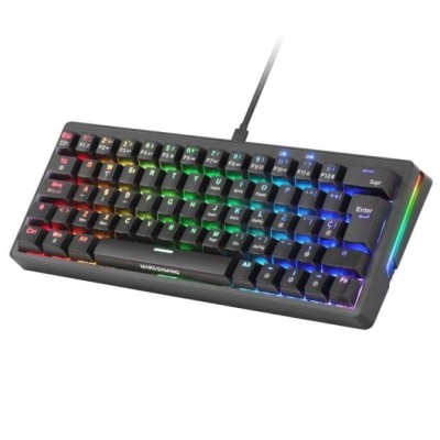 Teclado Gaming Mecánico Mars Gaming MKMINIPRO/ Switch Marrón/