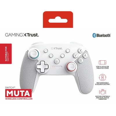 Trust GXT 1246W MUTA Blanco Bluetooth Gamepad Nintendo Switch